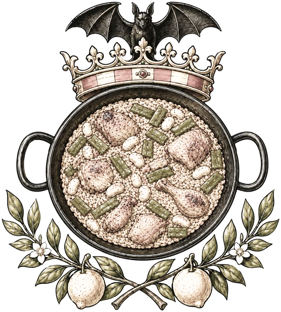 The Valencian paella emblem — the crest of the contest